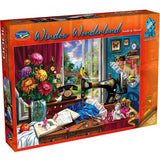 Colorful 1000-piece jigsaw puzzle showcasing delightful crafting scenes, eco-friendly materials, and intricate artwork.