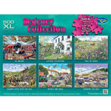 Jigsaw puzzle featuring the idyllic Cottage Countryside scene with 500 extra large pieces for a relaxing experience.