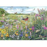 Extra-large 500XL puzzle featuring a tranquil Field of Green landscape, designed for ages 8+ with eco-friendly materials.