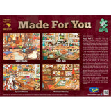 Detailed 1000-piece puzzle depicting a luthier's workshop, featuring tools and musical projects for craft enthusiasts.