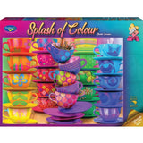 Colorful 1000-piece jigsaw puzzle featuring Aimee Stewart's vibrant stacked rainbow design, ideal for art lovers and families.