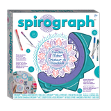 Spirograph Mandala Maker kit for creating intricate mandala designs with interchangeable wheels, stencils, and vibrant pens.