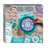 Spirograph Mandala Maker kit with frame, wheels, stencils, paper, and pens for creating intricate mandala art.