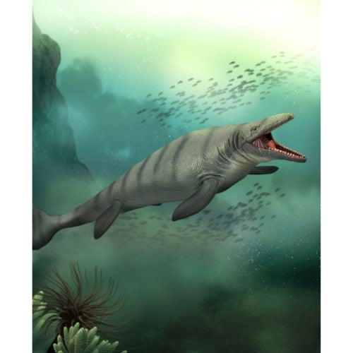 CollectA Mosasaurus figurine with movable jaw, 1:40 scale, hand-painted detail, ideal for play and collection.