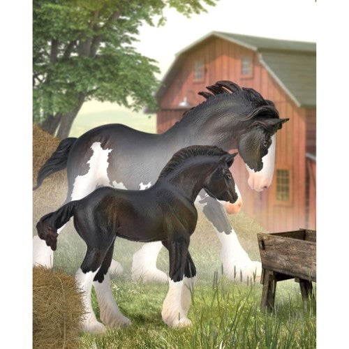 Figurine - CollectA Clydesdale Stallion Black Sabino XL