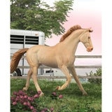 Handcrafted CollectA Thoroughbred Mare in perlino color with reddish-blonde mane, perfect for collectors and play.