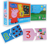 Colorful Peppa Pig puzzle for preschoolers to learn counting and numbers through engaging play.