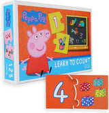 Colorful Peppa Pig puzzle for preschoolers to learn counting through fun, educational play. Suitable for ages 3 and up.