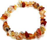 Set of 6 vibrant orange Carnelian bracelets, promoting motivation and positive life choices, made with natural gemstones.