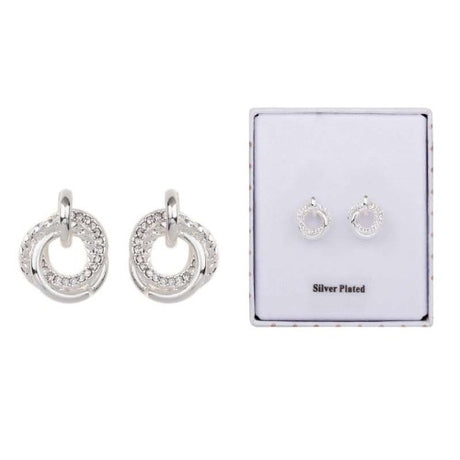 Elegant silver plated triple circle studs, perfect for any occasion and suitable for sensitive ears.