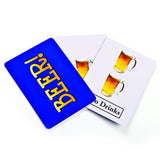 Three sets of the Beer Card Game featuring fun interactions, drink assignments, trivia, and laughter for 2-6 players.