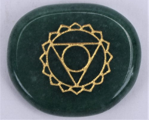 Chakra Meditation Stone - Aventurine Throat Chakra (Set of 2)