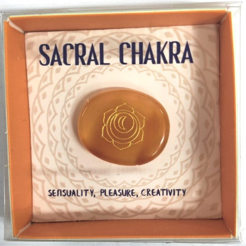 Chakra Meditation Stone - Carnelian Sacral Chakra (Set of 2)