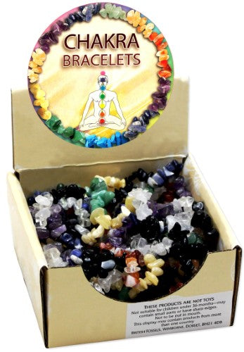 Colorful set of 24 chakra bracelets designed to balance energy and enhance well-being through stylish crystal accessories.