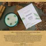 Abundance Sandalwood Energy Candle in ombre jar, infused with jade crystal for a soothing, harmonious ambiance.