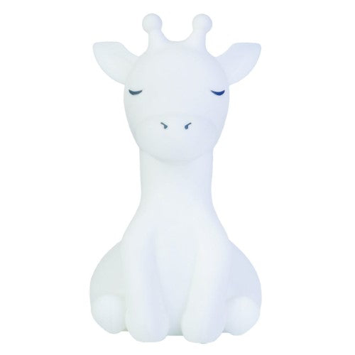 Adorable soft-touch giraffe LED lamp with adjustable brightness, perfect for creating a comforting bedtime atmosphere.