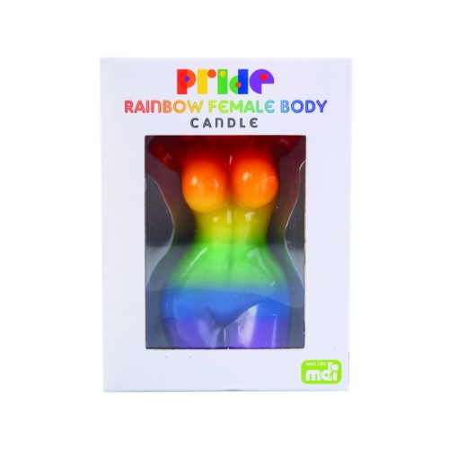 Candle - Female Body Rainbow Pride (12cm)