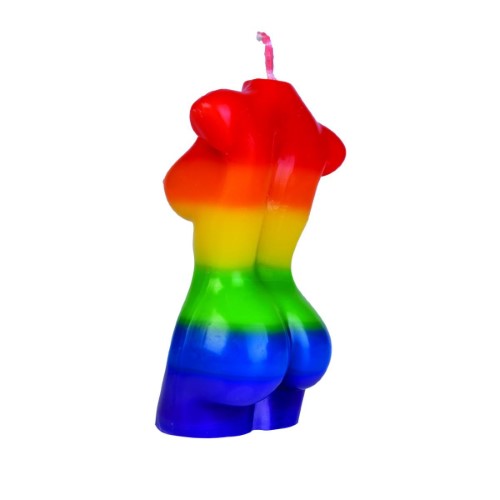 Candle - Female Body Rainbow Pride (12cm)