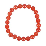 Sacral Chakra Carnelian Gemstone Bracelet with 8mm beads, promotes vitality, creativity, and chakra alignment.