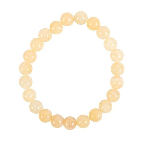 Yellow Jade bracelet for Solar Plexus Chakra healing, featuring 8mm beads to promote balance and positive energy.