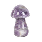 Amethyst Magical Crystal Mushroom, polished and unique, promotes emotional balance and adds magic to home decor.
