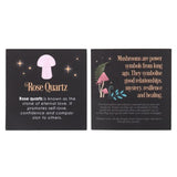 Rose Quartz Magical Crystal Mushroom, 3.5 cm tall, promotes self-love and peace; perfect for decor and crystal healing.