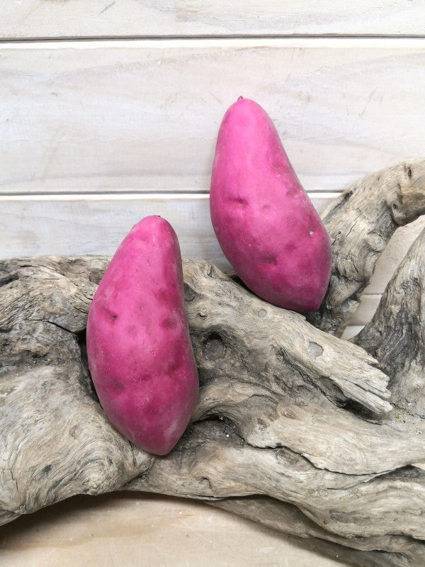 Vibrant artificial Red Kumara, 12.5cm, ideal for decor, lifelike and maintenance-free, enhancing kitchens and events.
