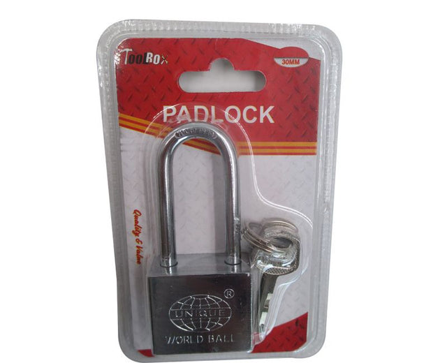 Set of 4 durable 30mm long padlocks for secure locking of gates, sheds, and lockers, resistant to weather and rust.