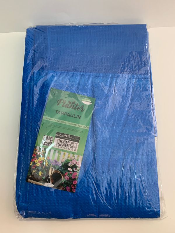 Durable 240 x 300cm waterproof tarpaulin for outdoor protection, camping, and covering vehicles or furniture.