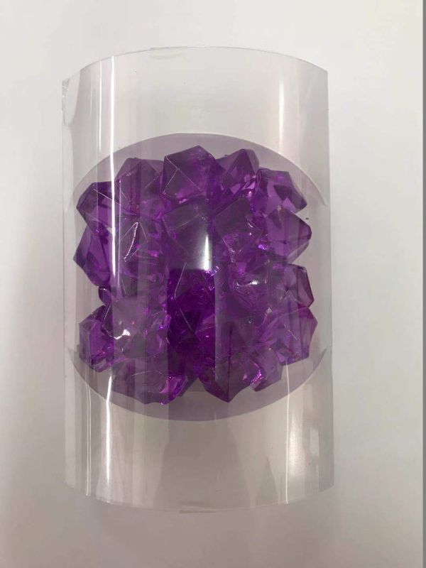 Solid Plastic Cystalsn - Purple (Set Of 12)