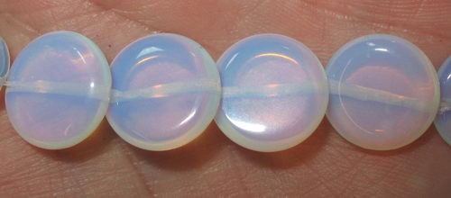 14mm opaque flat round beads in vibrant colors, 30pcs pack perfect for jewelry making and crafts.