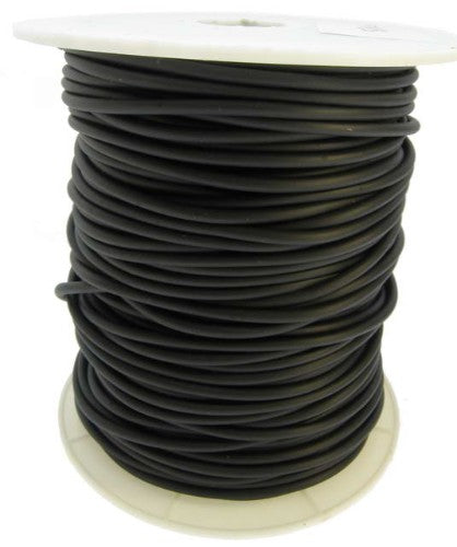 6# 2.5mm Hollow Rubber in a 62m roll, ideal for flexible and durable jewellery making projects like bracelets and necklaces.