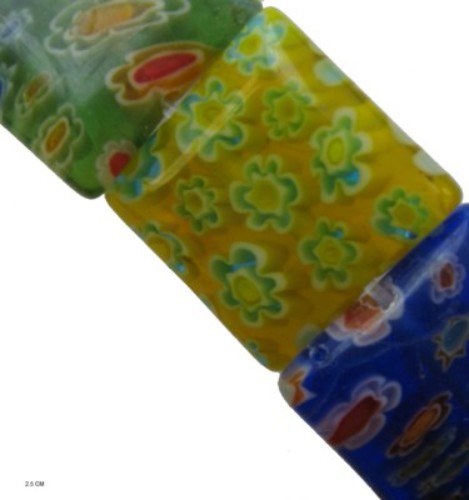 Vibrant 14mm square Venetian glass beads in a pack of 29, perfect for elegant jewelry and crafting projects.