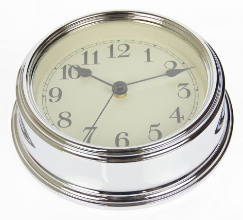 Sleek silver Washington Wall Clock (22cm) with quiet Young Town movement, perfect for enhancing home decor.