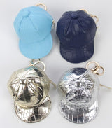 Vibrant set of 4 PU leather coin purses with keyrings, perfect for organizing coins, cash, and cards in style.