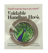 Elegant peacock bag hangers (set of 2) designed to keep your bags safe and stylish at home or on-the-go.