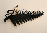 Silver Fern Aotearoa Wall Art in ACM features an iconic silver fern design, perfect for indoor or outdoor decor.
