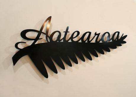 Silver Fern Aotearoa Wall Art in ACM features an iconic silver fern design, perfect for indoor or outdoor decor.