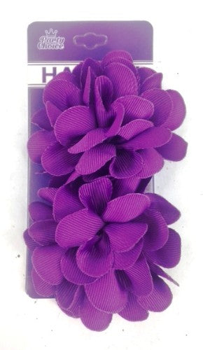 Flower-shaped purple hair pin, 5cm, elegant accessory for stylish updos or casual looks, perfect for any occasion.