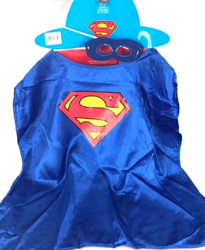 Bright superhero cape with eye mask, 70cm long, perfect for imaginative play, cosplay, and themed parties.
