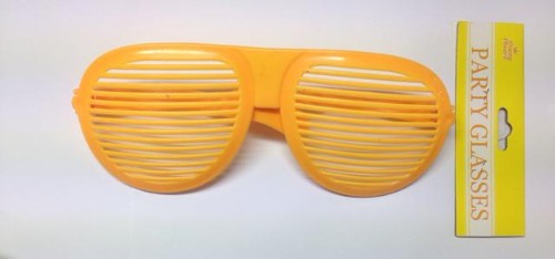 Vibrant yellow shutter glasses designed for fun and stylish shading at parties and festivals.