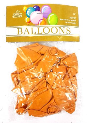 20-pack of elegant golden balloons, perfect for celebrations, durable, 12 inches when inflated, ideal for any festive event.