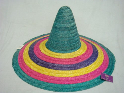 Wide-brimmed Mexican straw hat (50-65cm) for stylish sun protection, perfect for summer outings and outdoor events.