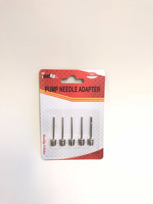 Pump Needle Adapter set includes 5 durable needles for quick inflation of sports balls and inflatables, perfect for home or travel.