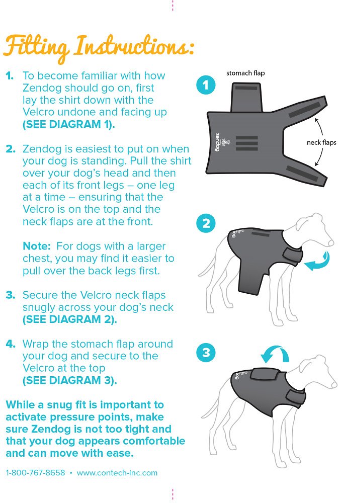 ZenDog Compression Shirt XS for anxious dogs, providing soothing pressure relief with breathable, stretchy fabric.