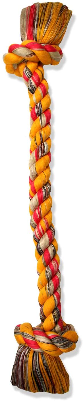 Extra-large Rope Bone Mammoth toy for dogs, made of durable poly-cotton, perfect for tugging and dental hygiene.