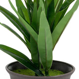 Lifelike yellow artificial lily in a sleek vase, standing 480mm tall, perfect for brightening home or office decor.