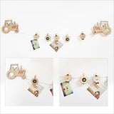 Tractor Art Pegs for displaying kids' artwork and photos, crafted from eco-friendly pine veneer, ready to hang.