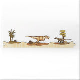 Pine Jigsaw Strip featuring vibrant dinosaur graphics, made from eco-friendly pine veneer for fun, durable play.