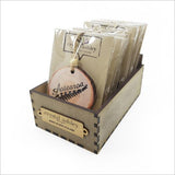 Wood Slice Ornament showcasing New Zealand, laser-cut with vibrant prints, ideal for holiday decor or gifts.